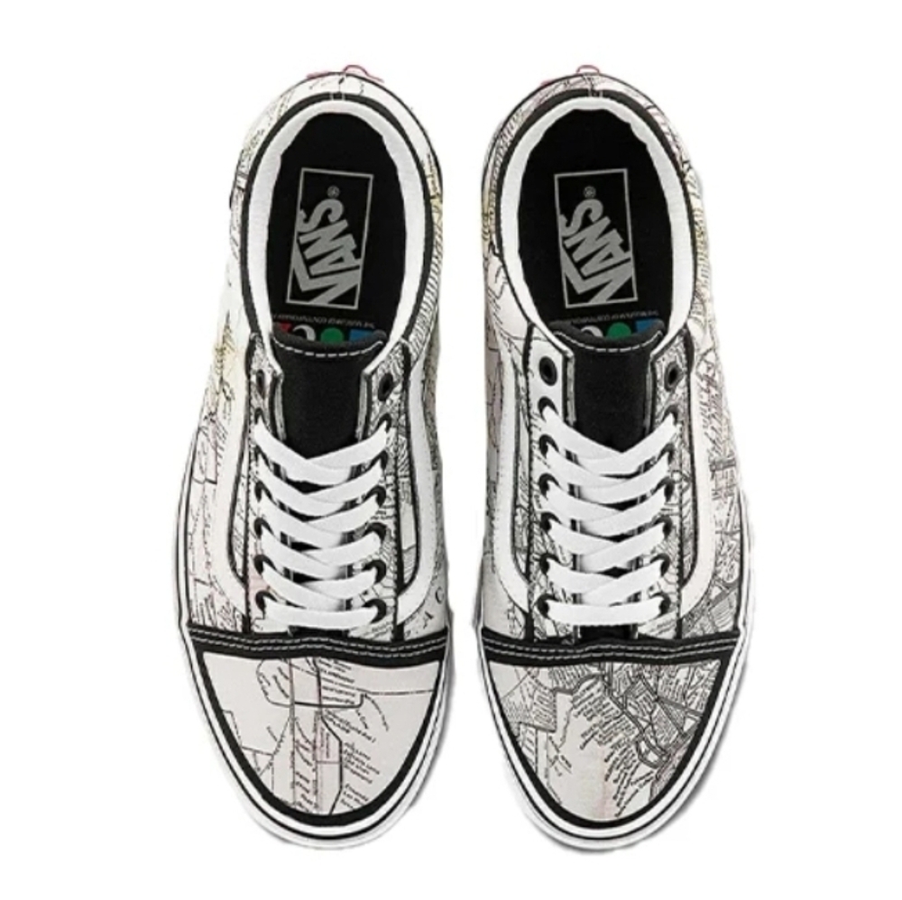 Vans Old Skool Los Angeles Maps Women 7.5 Black White MOCA FRANCES STARK 112025 - Picture 3 of 6